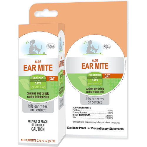 (新包裝) Four Paws Aloe Ear Mite Treatment For Cat 貓用殺虱耳水 0.75oz (殺耳虱) (BC1732) 